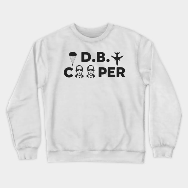 DB Cooper Font Crewneck Sweatshirt by Verge of Puberty